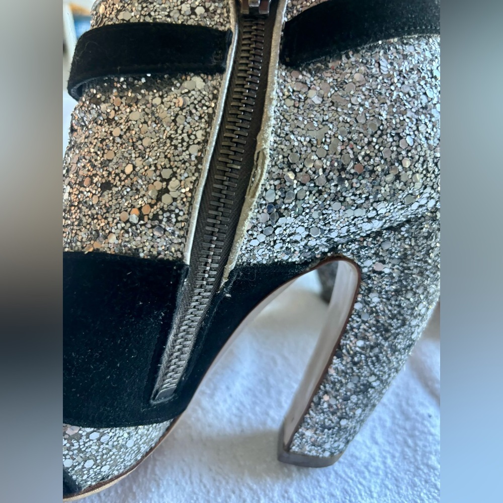 Miu Miu Glitter Open Toe Boots. Size 6. Used - Go… - image 1